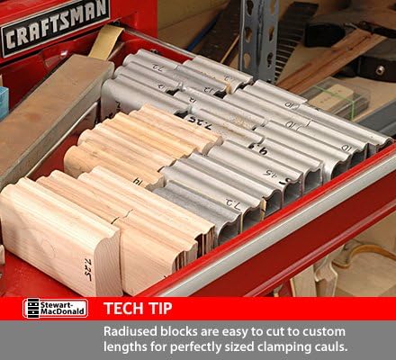 StewMac 8" Radius Blocks Essential Set - 5 Guitar Radius Sanding Blocks