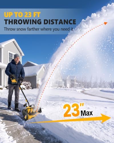 14'' Cordless Snow Shovel Compatible with Dewalt 20V Battery (No Battery)