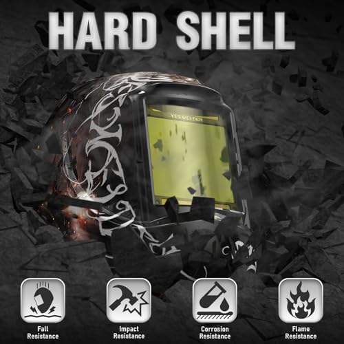 YESWELDER Auto Darkening Welding Helmet, Large View, LYG-M800H-FL