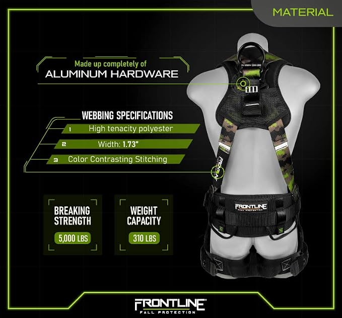 Frontline Full Body Harness | Suspension Trauma Straps| OSHA & ANSI Compliant