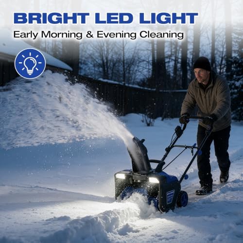 BILT HARD 20in 120V Electric Snow Blower, 15A 3300 RPM Corded Snow Thrower