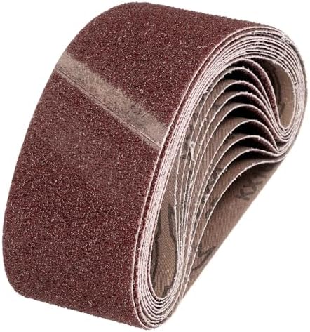 HARFINGTON 4 x 24 Inch Sanding Belts, 10 Pcs 36 Grits Aluminum Oxide