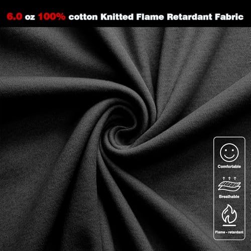 FR Shirts for Men, 6oz Hi Vis Flame Resistant Welding Shirt