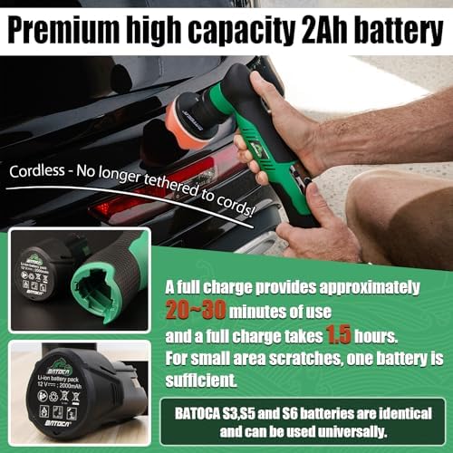 BATOCA S5 Cordless Mini Car Polisher Buffer Sander Rotary & Dual Action