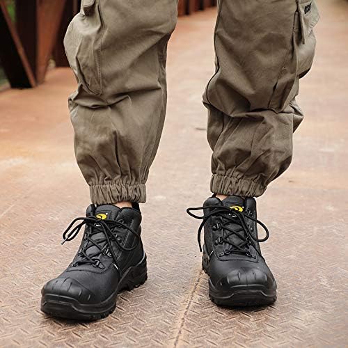 DRKA Water Resistant Steel Toe Work Boots For Men,6'' EH-Rated Safety Boots