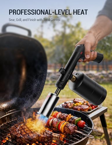 ThermoMaven Propane Torch Gun, One-Touch Max Fire Flame Thrower, Black