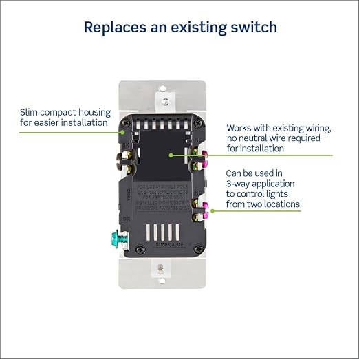 Leviton Decora Slide Dimmer Switch for Dimmable LED, Halogen and Incandescent Bulbs, DSL06-1LZ, White with Ivory and Light Almond Faceplates (Pack of 10)