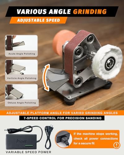 Mini Belt Sander, Electric Small Sander Knife Sharpener, 5"x6.8"x5.5"