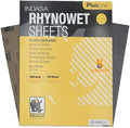 Indasa 50 PCS 9x11” Wet & Dry Sandpaper Sheets, 500 GRIT, Rhynowet Clog-Resistant Abrasive for Wood, Metal, Auto, Paint & Clear Coat Finishing, Sand Paper Silicon Carbide, Plusline