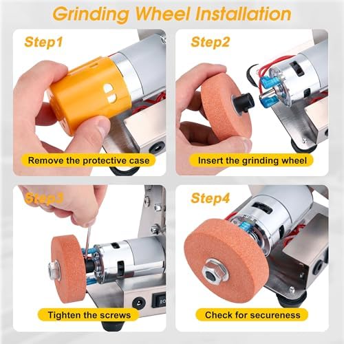 Mini Belt Sander for Knife Making, 3 IN 1 Electric Power Bench Belt Sanders