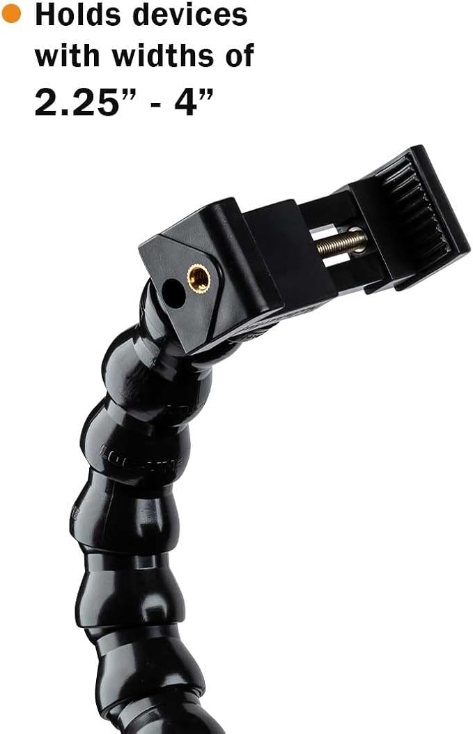 MOGO ModularHose Assistive Technology Phone Holder with Heavy-Duty Spring Clamp (Opens to 2"), 24 Inch Arm