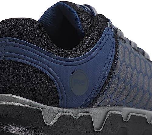 Timberland PRO Men's Powertrain Sport Alloy Safety Toe Industrial Athletic Work Shoe, Grey/Navy-2024 New, 7.5 W