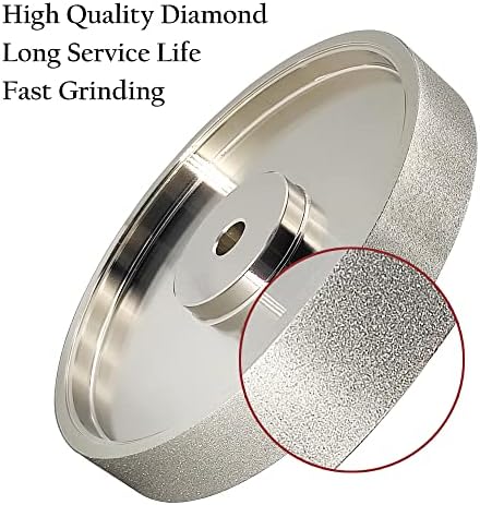 CBN Grinding Wheel 6 Inch 320 Grit, 1/2" Arbor, for Bench Grinders