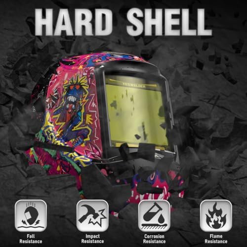 YESWELDER Auto Darkening Welding Helmet, Large View, LYG-M800H-BG
