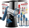 Geedel Rotary Cheese Grater Hand Crank, Cheese Shredder Vegetable Slicer