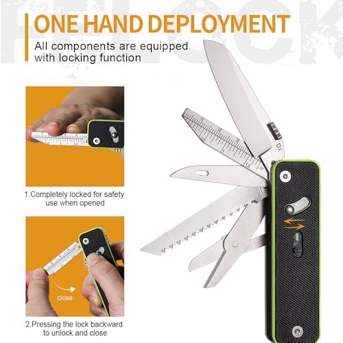 ROXON S503G Flex Companion 9 in 1 Modular EDC Tool D2 Blade Neon Edge