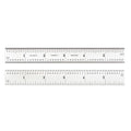 Starrett Spring Tempered Steel Rules with Satin Chrome Finish, Quick Reading and Inch Graduation - 6" Length, 7R Graduation Type, 3/64" Thickness - C607R-6