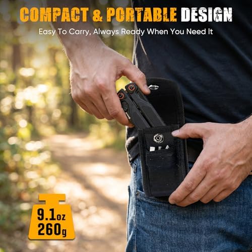 BIBURY G10 Handle Multitool – Lightweight, One-Hand Folding Pocket Knife