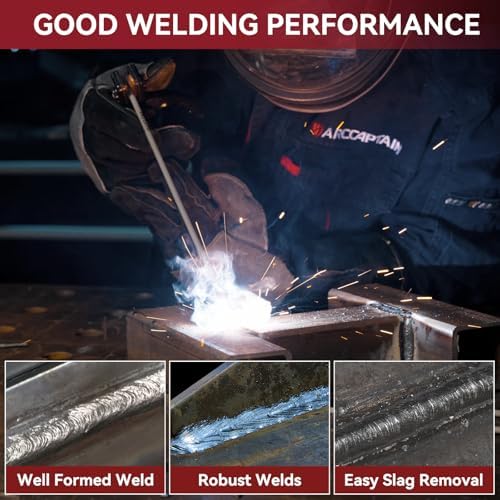 ARCCAPTAIN E6011 Welding Rods 3/32" 2LB Carbon Steel Stick Electrodes