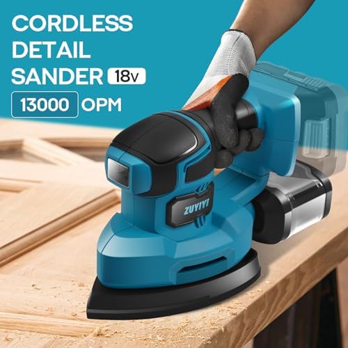 Cordless Detail Sander for Makita 18V Battery, 13000 OPM Palm Sander
