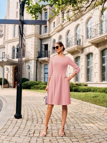GRACE KARIN Work Dresses for Women Fit and Flare Midi Dress