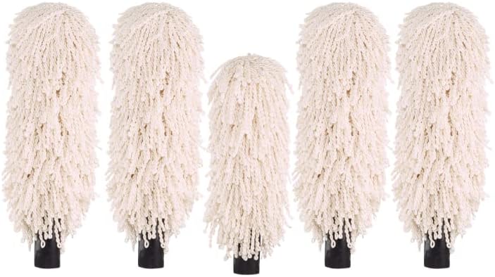 Blesk - 5 Wine Glass Polisher Brushes - Microfiber Brushes for Wine Glass Polisher Machine, Cream