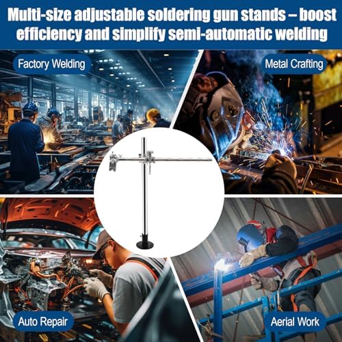 Welding Torch Holder for Welding Positioner Turntable Universal Mig Tig Gun Stand with V Clamp Mount(23.6 x 19.7 Inch)