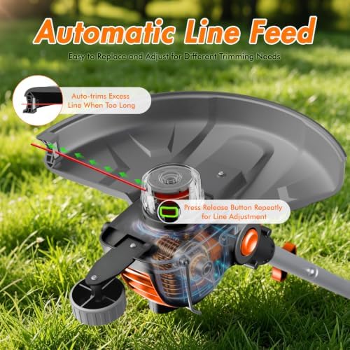 Electric Weed Wacker Eater Cordless Battery Powered String Trimmer Whacker