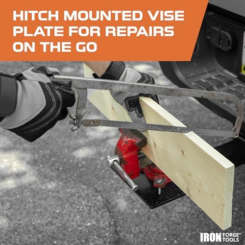 Iron Forge Tools Hitch Mount Vise Plate for Truck Trailer Hitch Receiver