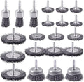 Rocaris 21 Pack Carbon Steel Wire Wheel Brush, Cup Brush Set