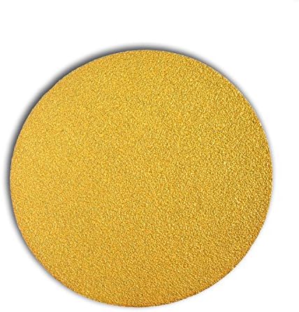 9 inch Sanding Discs Hook and Loop Round Sand Paper Disc, Gold Aluminum Oxide No Hole Hook and Loop Sanding Discs, 100 Grit Sandpaper Auto Body Sandpapers for Wood, Paint, Metal & Plastics, 25 Pack