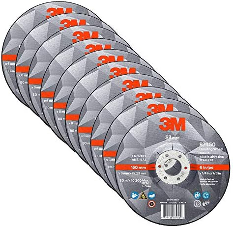 3M Silver Depressed Center Grinding Wheel, 87450, 36+, T27