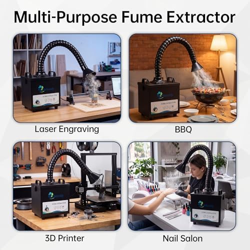 Fume Extractor, 3-Stage Filtration, 14-Pcs Filters , HEPA Filter, 250m³/h
