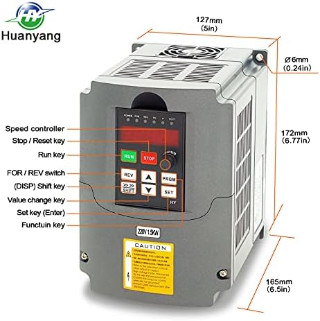 HUANYANG VFD Variable Frequency Drive 1.5kW 2HP 220V (HY01D523B)