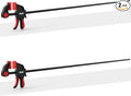 50" Bar Clamps for Woodworking 2-Piece, One-Handed Clamp/Spreader, Light-Duty Quick-Change F Clamp with 170 LBS Load Limit, Wood Clamps for Gluing, Carpentry, DIY, and Woodworking