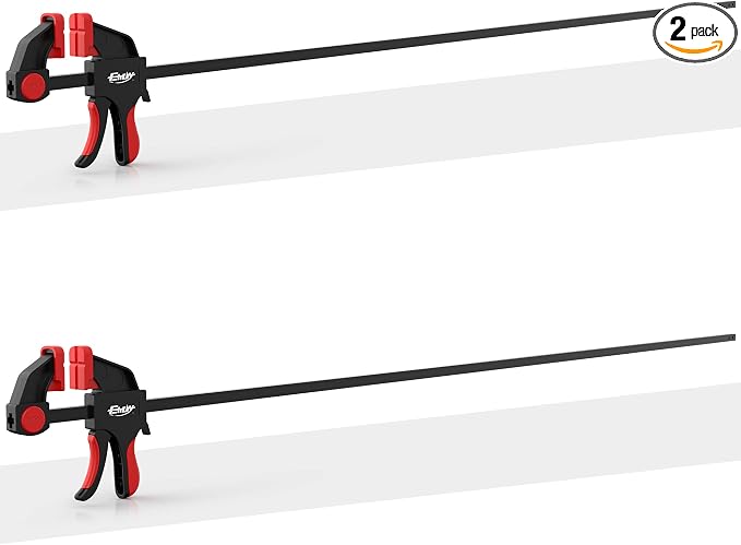 50" Bar Clamps for Woodworking 2-Piece, One-Handed Clamp/Spreader, Light-Duty Quick-Change F Clamp with 170 LBS Load Limit, Wood Clamps for Gluing, Carpentry, DIY, and Woodworking