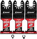 EZARC Obsidian TiAlN Carbide Oscillating Saw Blades for Hard Metal, 3-Pack