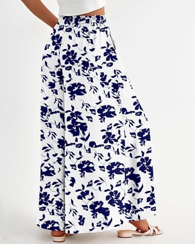 BTFBM Wide Leg Flowy Palazzo Pants for Women