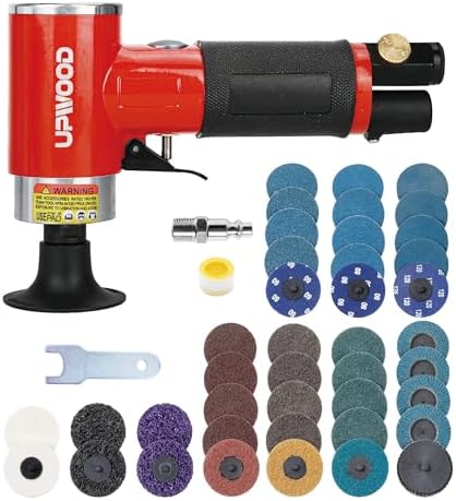 2-Inch Air Right Angle Sander Kit with 41 Roll Lock Discs