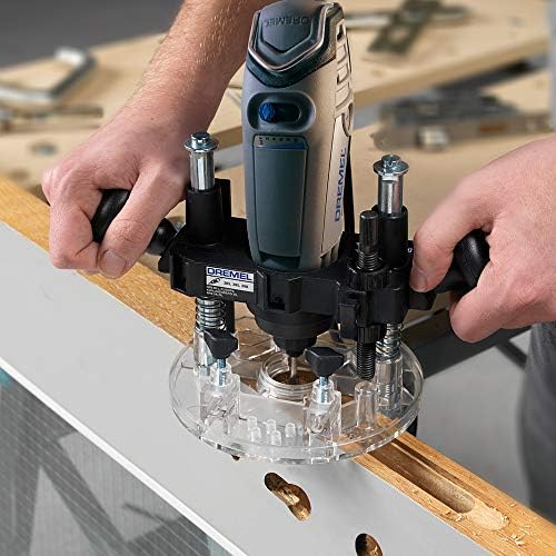 Dremel 4300-9/64 Rotary Tool Kit with Flex Shaft- 9 Attachments & 64 Accessories- Engraver, Router, Sander, and Polisher & 335-01 Rotary Tool Plunge Router Attachment – Perfect for Wood