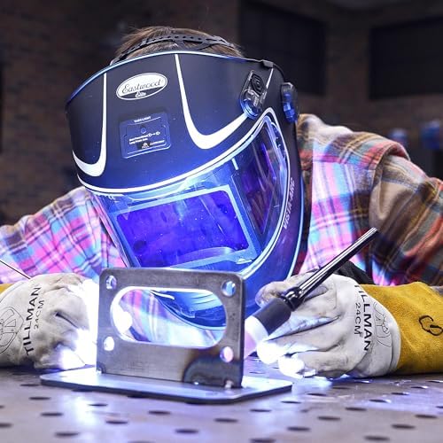 Eastwood Elite Vista-Arc Panoramic View MIG TIG Weld Welding Helmet | True Color Lens | DIN 4-14 Shade Adjustment | Ultra-Fast Auto-Darkening
