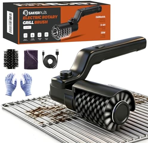 Sakerplus Electric Grill Brush,3-Speed Grill Cleaning Brush for Camping