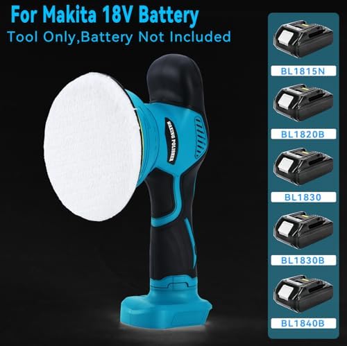 Cordless Car Buffer Polisher Compatible for Makita 18V Battery, Power Polisher for Car Detailing/Polishing/Waxing(Battery Not Included)