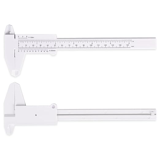 Ultrassist Plastic Vernier Caliper (2pcs), 150 mm Mini Plastic Caliper for School Student, Portable 0-6 Inch Measuring Tools, Sliding Gauge