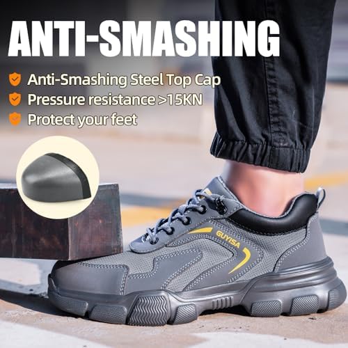 Steel Toe Shoes for Men Puncture Resistant Mens Safety Work Shoes