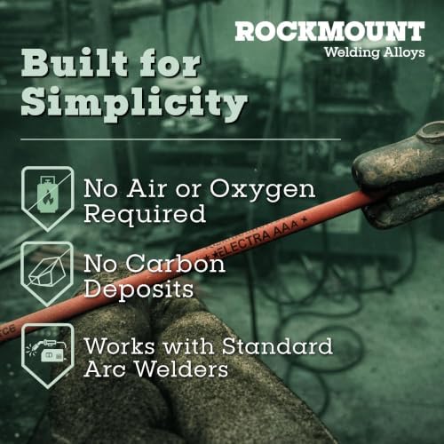 Rockmount Electra AAA Welding Electrode: 1/8" Dia., Arc Gouging, Cutting, And Piercing - 1 lbs