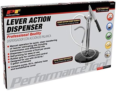 Performance Tool W54232 Lever-Action Bucket Pump for 5 Gallon Pails, Black (Pack of 2)