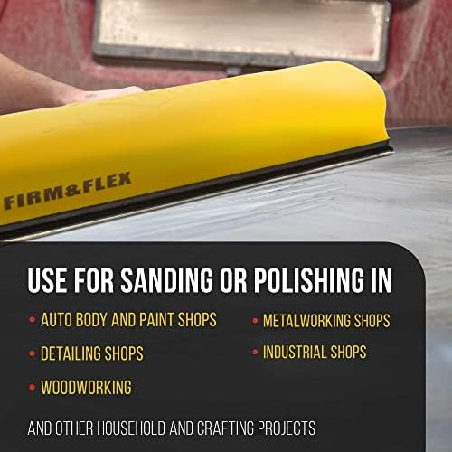Dura-Gold Pro Series 16" K-Block Sander Firm & Flex Longboard Hand Sanding Block Pad with Hook & Loop Backing and PSA Sandpaper Conversion Adapter Pad - Automotive Paint Prep Sand Contour Woodworking