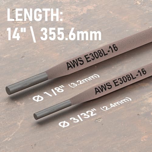 YESWELDER E308L-16 Stick Electrodes 14" x 3/32" 5LB Welding Rods