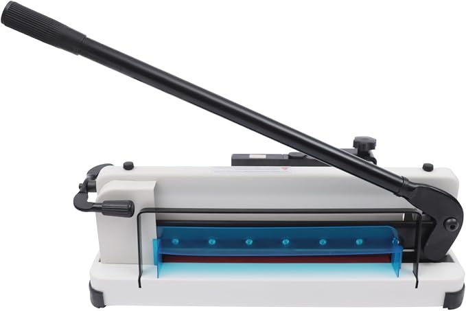 Heavy Duty Paper Cutter, 12 Inch Manual Guillotine Paper Cutter, 400 Sheets Capacity Cards Trimmer, Countertop Paper Cutting Equipment for Office, Home, Library, Reference Room